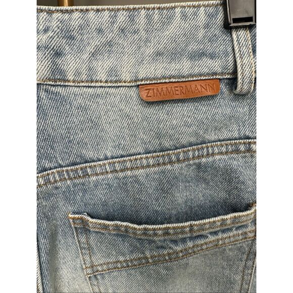 Zimmermann Wide-Leg Flared Jeans in Sea Foam Size 26 $595 - Picture 9 of 12